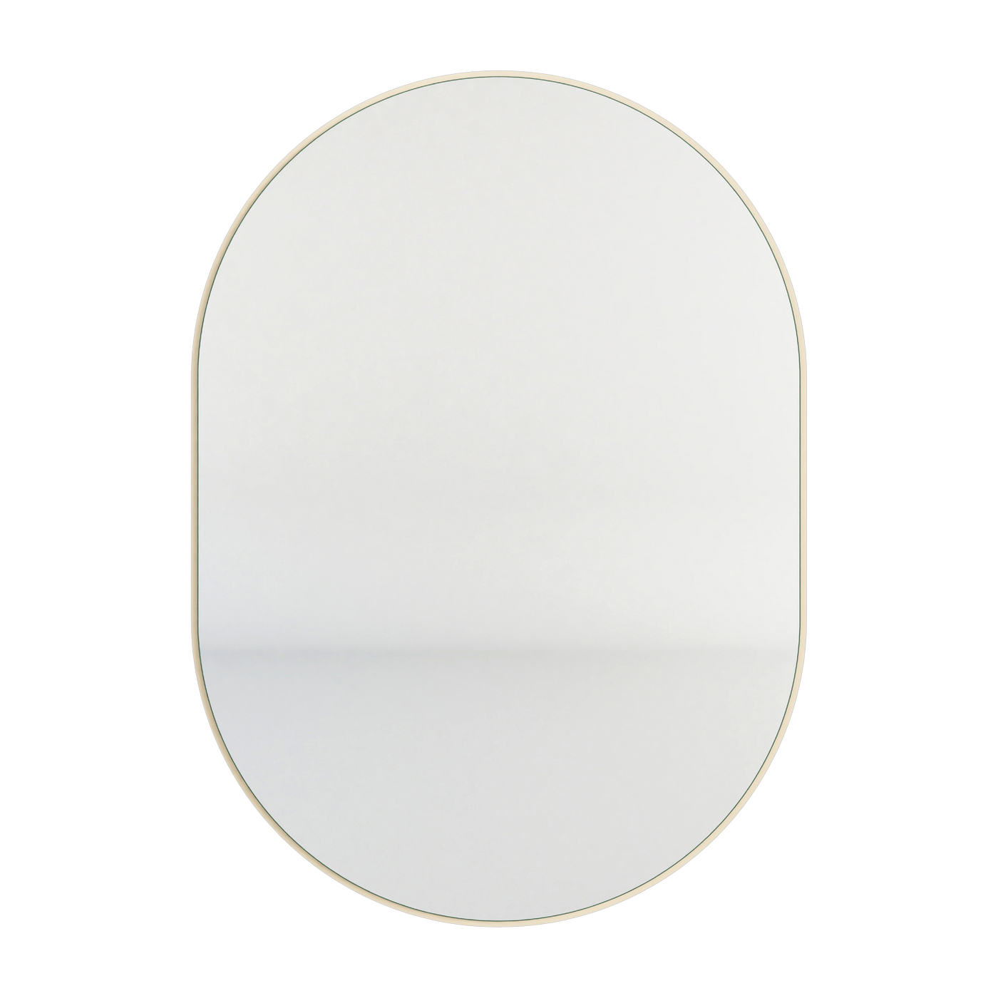 Espejo de pared de acero beige anacardo 57x41x2cm Caya - Metallbude