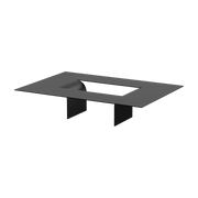 Mesa de centro de acero negro 26x115x80cm Cut - Metallbude