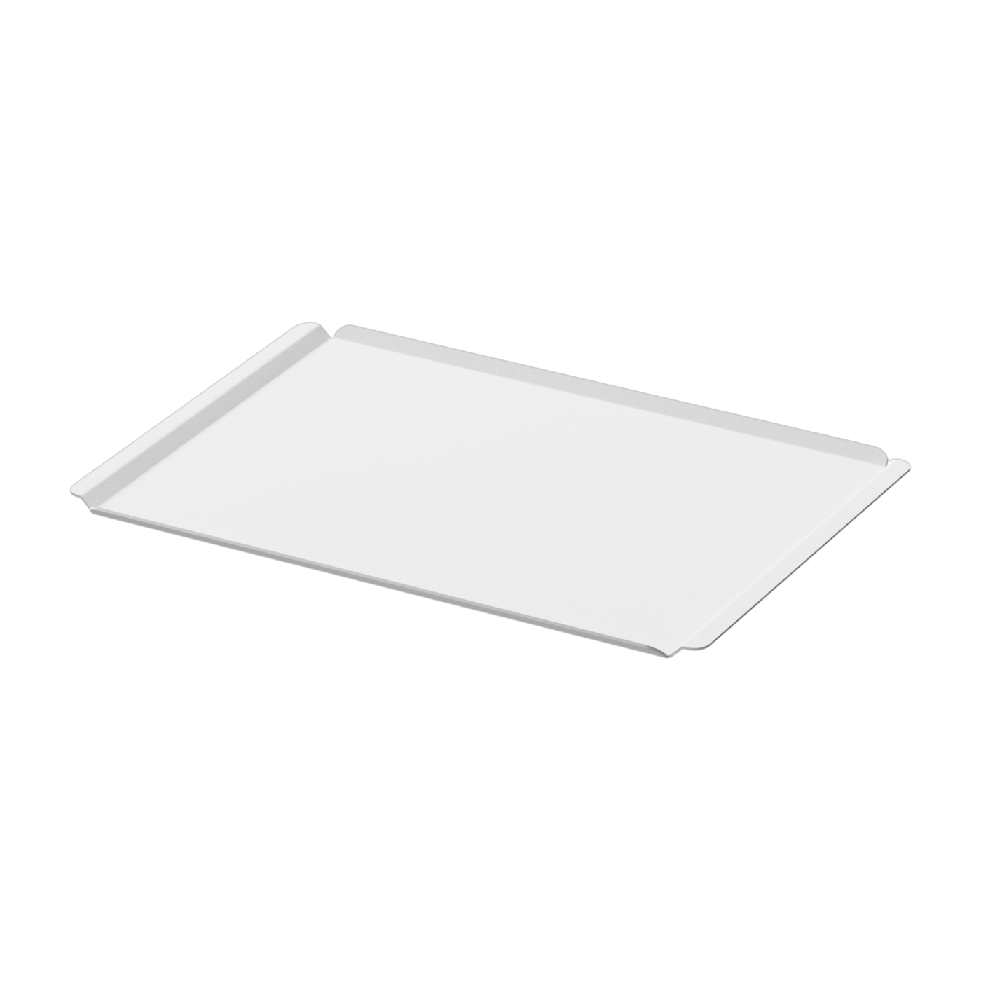 Plateau en acier blanc 34x24cm Cut X - Metallbude
