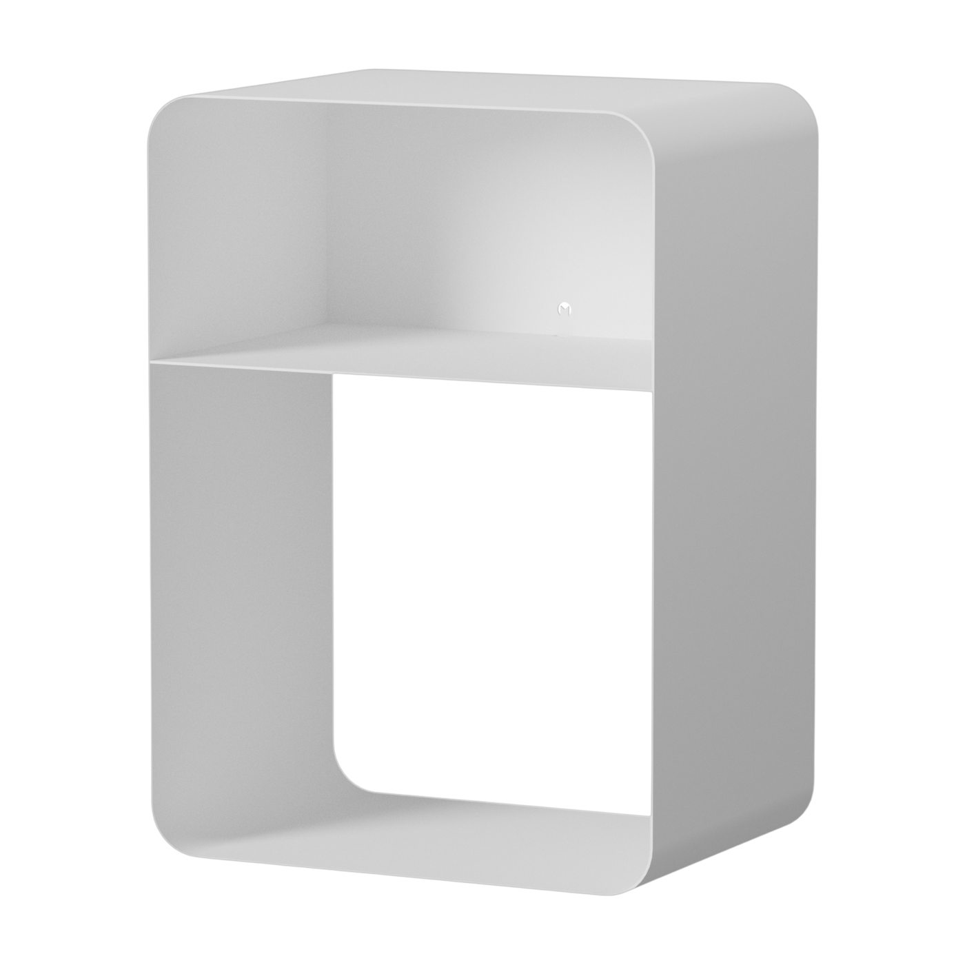 White steel bedside table 58x42x30cm Damio - Metallbude