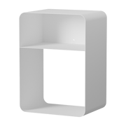 White steel bedside table 58x42x30cm Damio - Metallbude