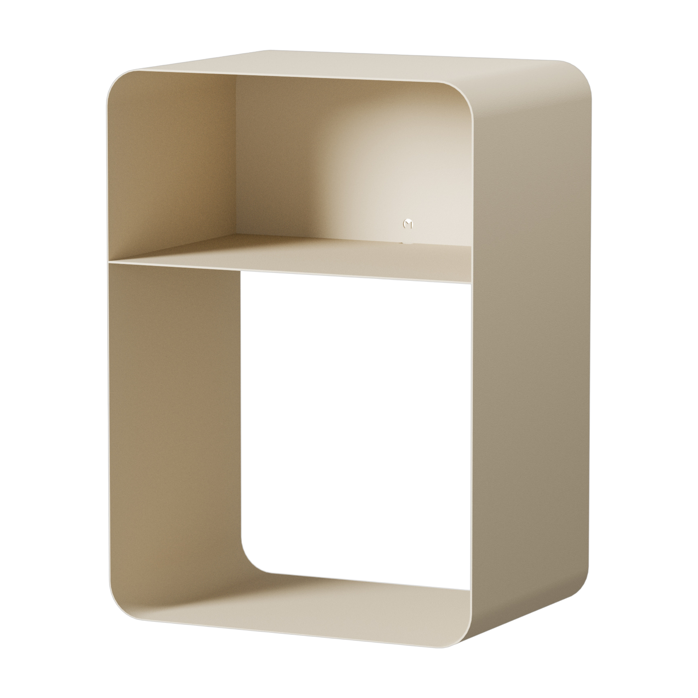 Table de chevet en acier beige cashew 58x42x30cm Damio - Metallbude
