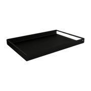 Black steel serving tray 45x30x4cm Dava - Metallbude