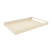 Servierplatte aus Stahl beige cashew 45x30x4cm Dava -. Metallbude