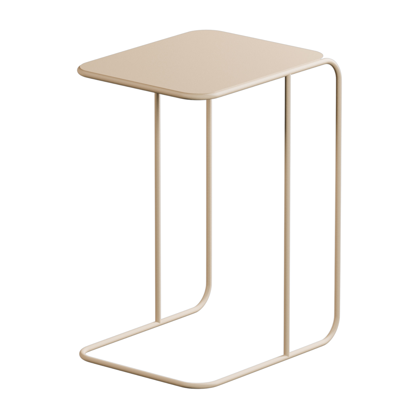 Denya steel side table 60x35cm - cashew beige Metallbude