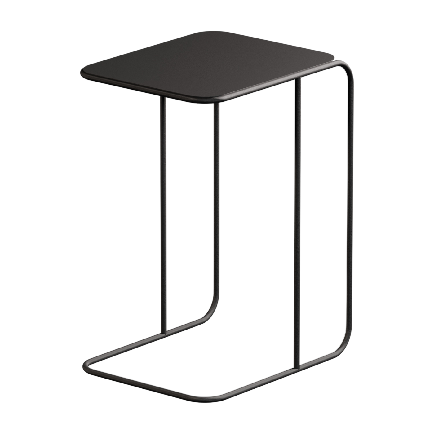 Beistelltisch aus Stahl, schwarz 60x35cm Denya - Metallbude