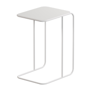 Mesa auxiliar de acero blanco 60x35cm Denya - Metallbude