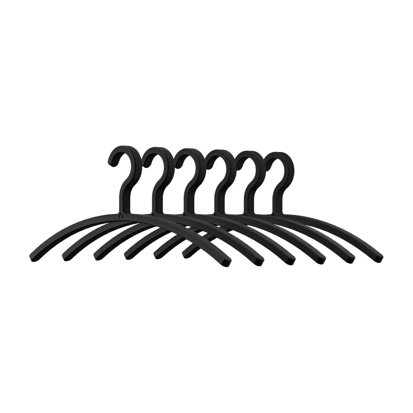 6 appendiabiti in plastica nera 46 cm Fay - Metallbude