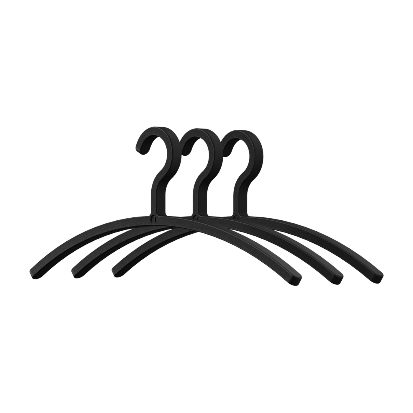 3 appendiabiti in plastica nera 46cm Fay - Metallbude