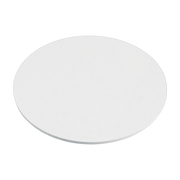 4 round white steel coasters 10x2cm Kiva - Metallbude