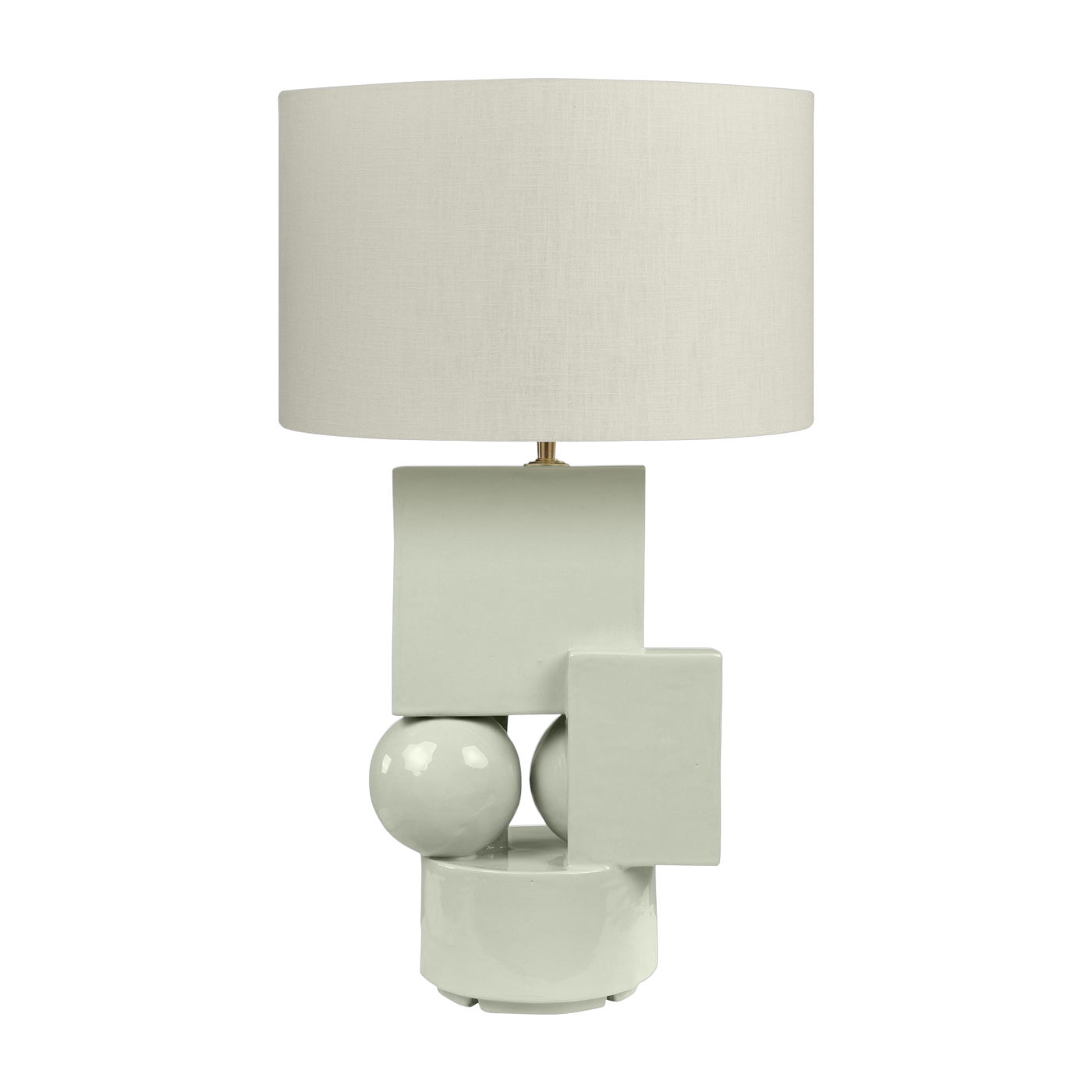 Keramiklampe mit mintgrünem Schirm 70cm Vector -. Versmissen