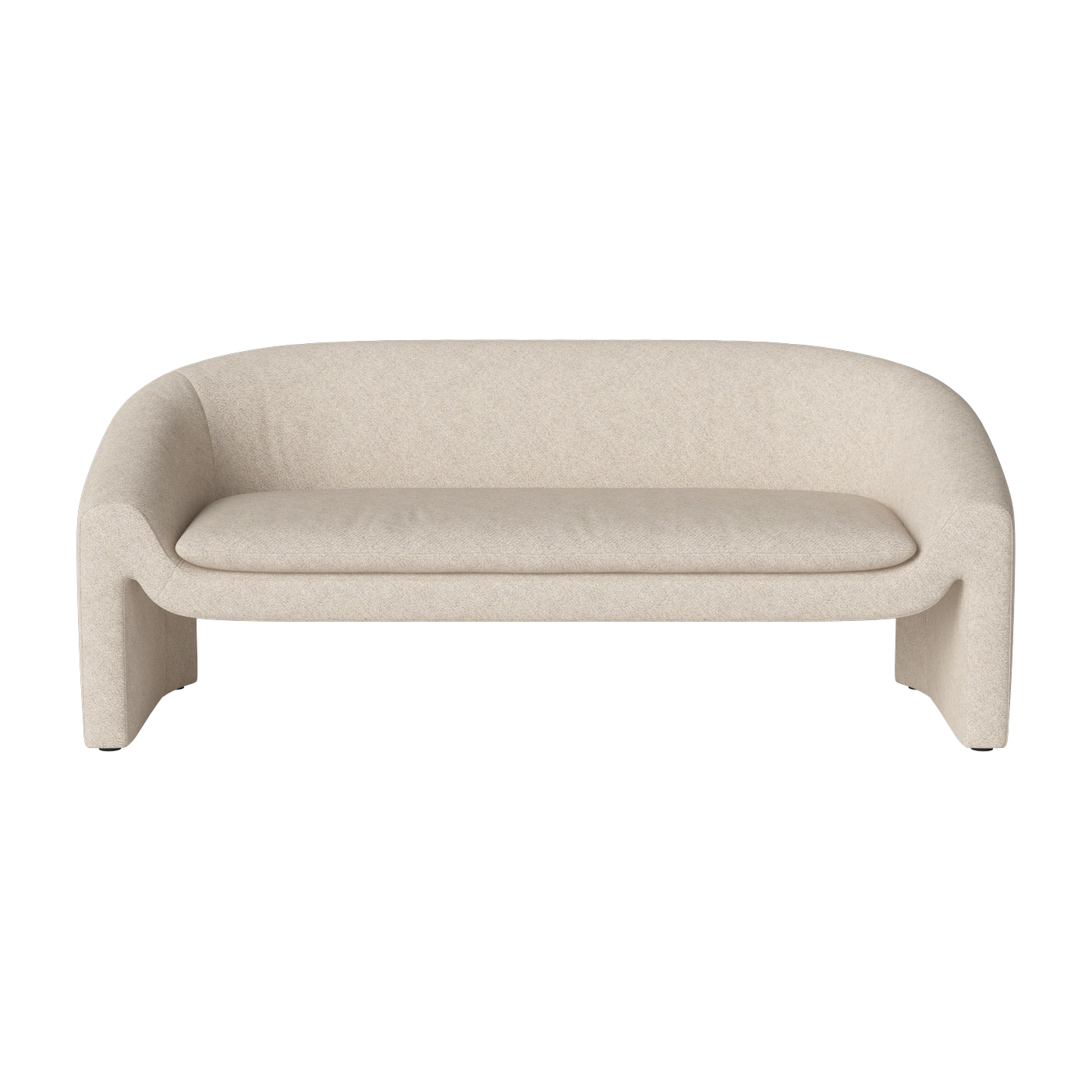 2. 5-seater sofa in beige monza bouclé fabric Mielo - Bolia