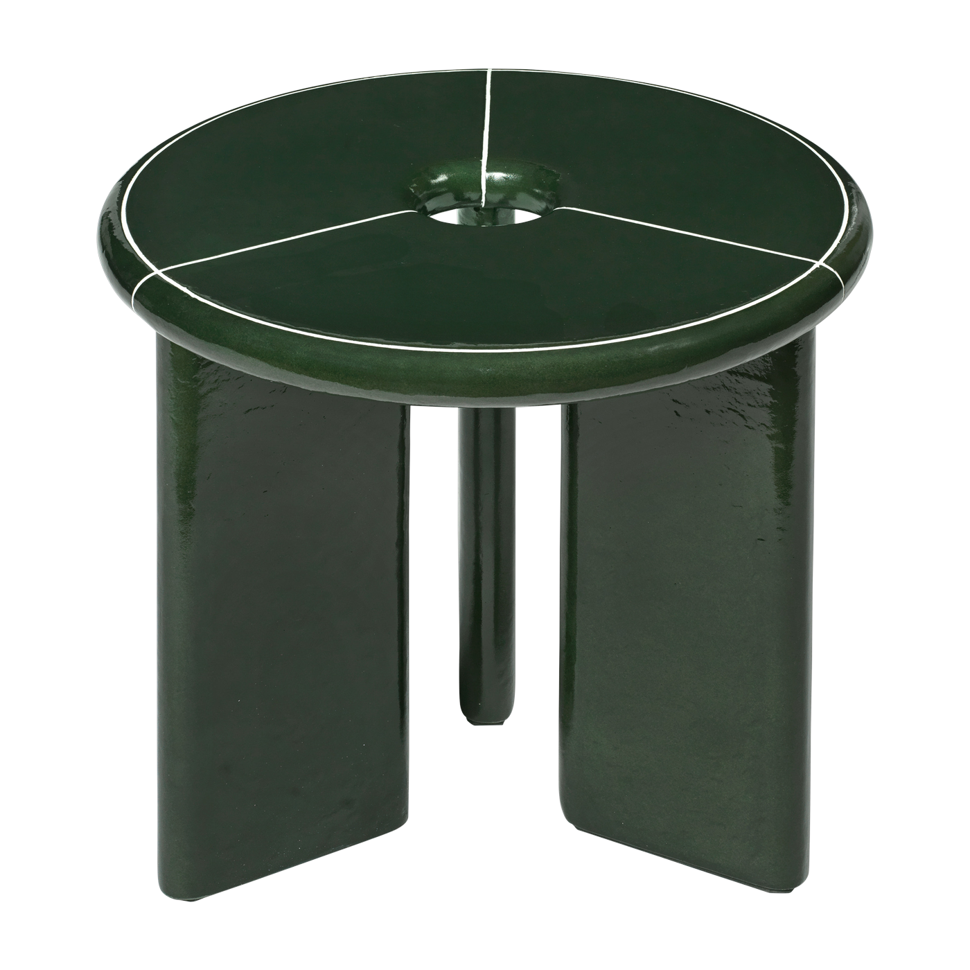 Beistelltisch aus glasfaserverstärktem Beton grün 47x45cm Deya -. Ferm Living