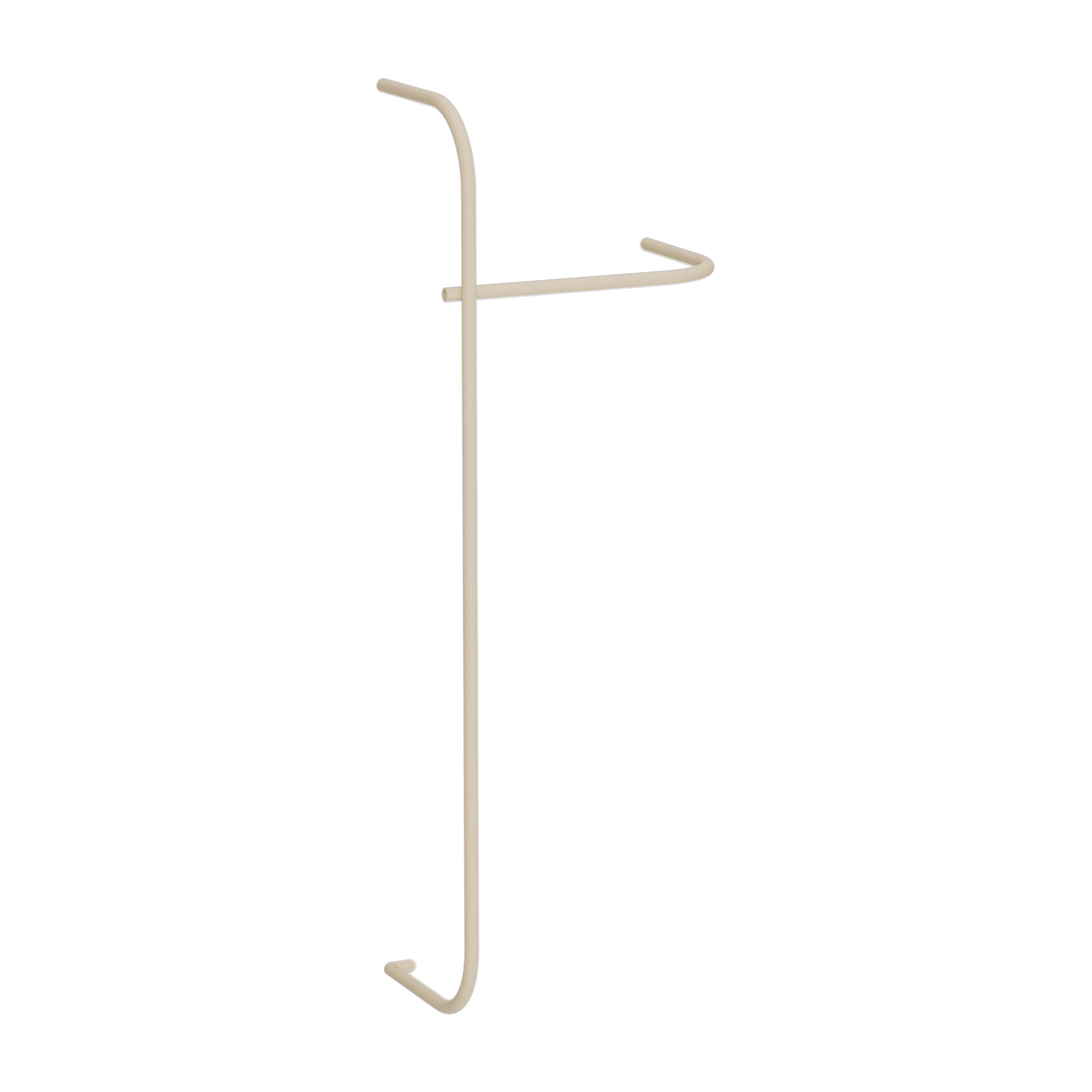 Rail à vêtements en acier beige cashew 130x45cm Tamina - Metallbude