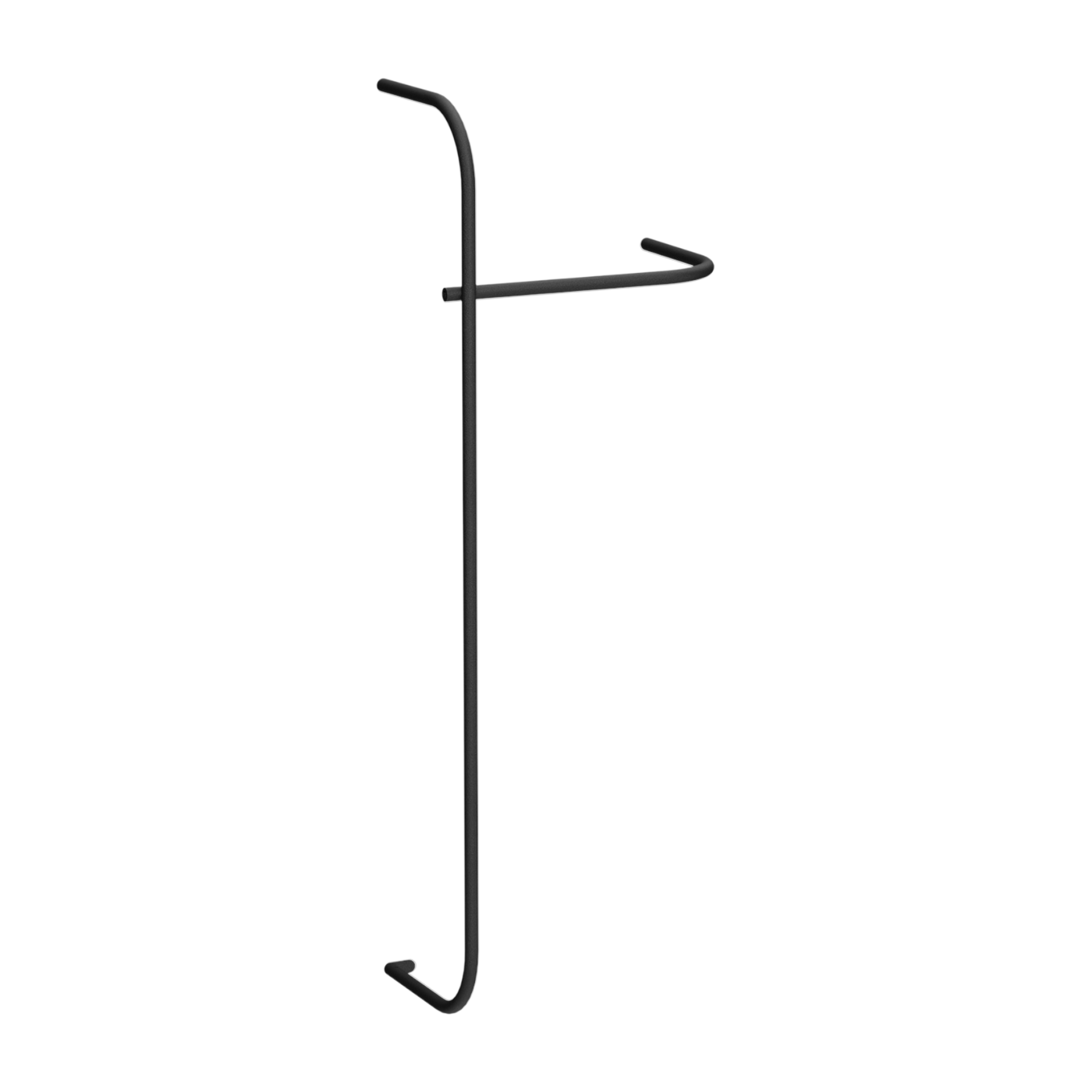 Rail à vêtements en acier noir 130x45cm Tamina - Metallbude