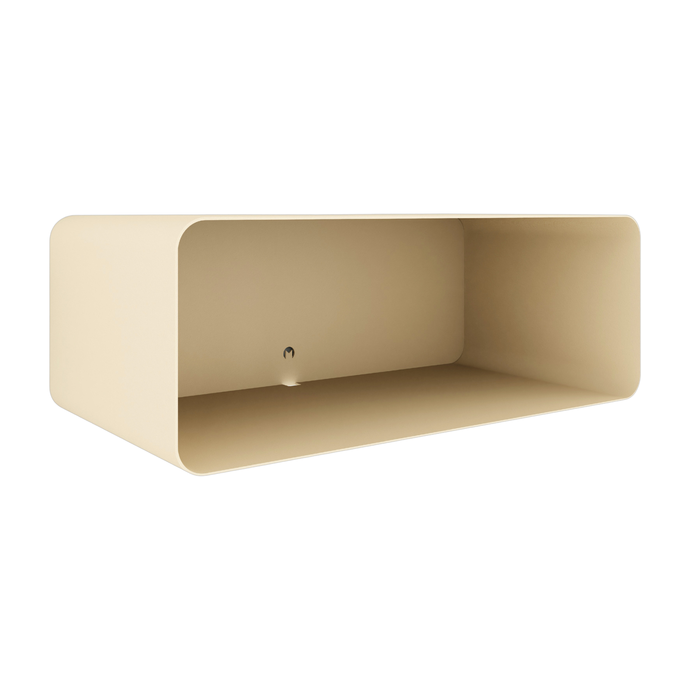 Table de chevet suspendue en acier beige cashew 47x17x25cm Nelio - Metallbude