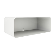Table de chevet suspendue en acier blanc 47x17x25cm Nelio - Metallbude