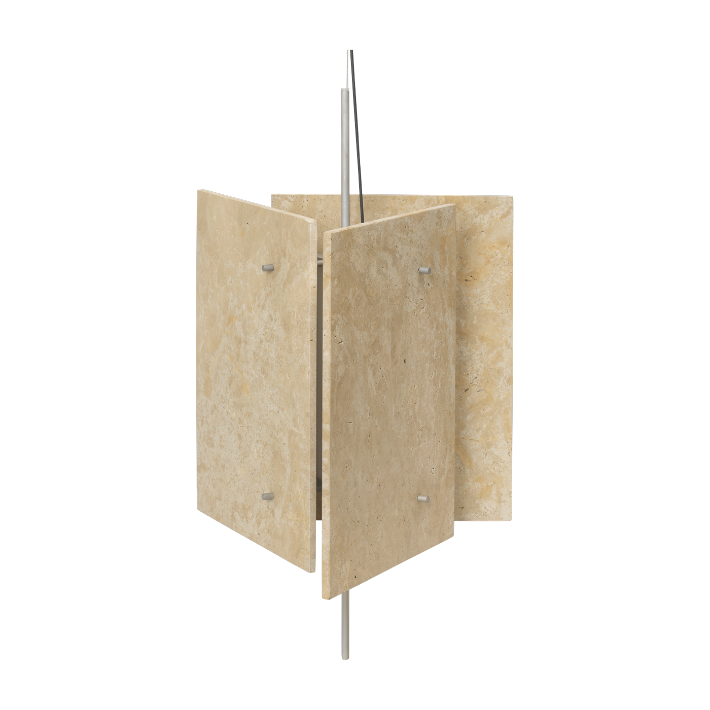 Lampada a sospensione Oeste in travertino e alluminio - Ferm Living