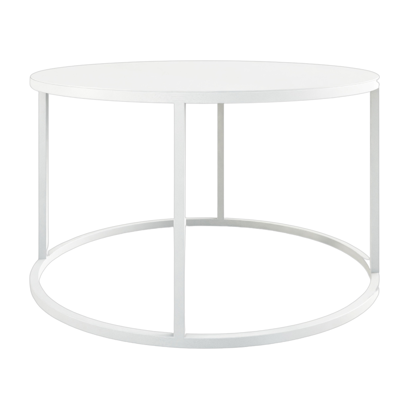 Table basse en acier blanc 80x35cm Vesina X - Metallbude