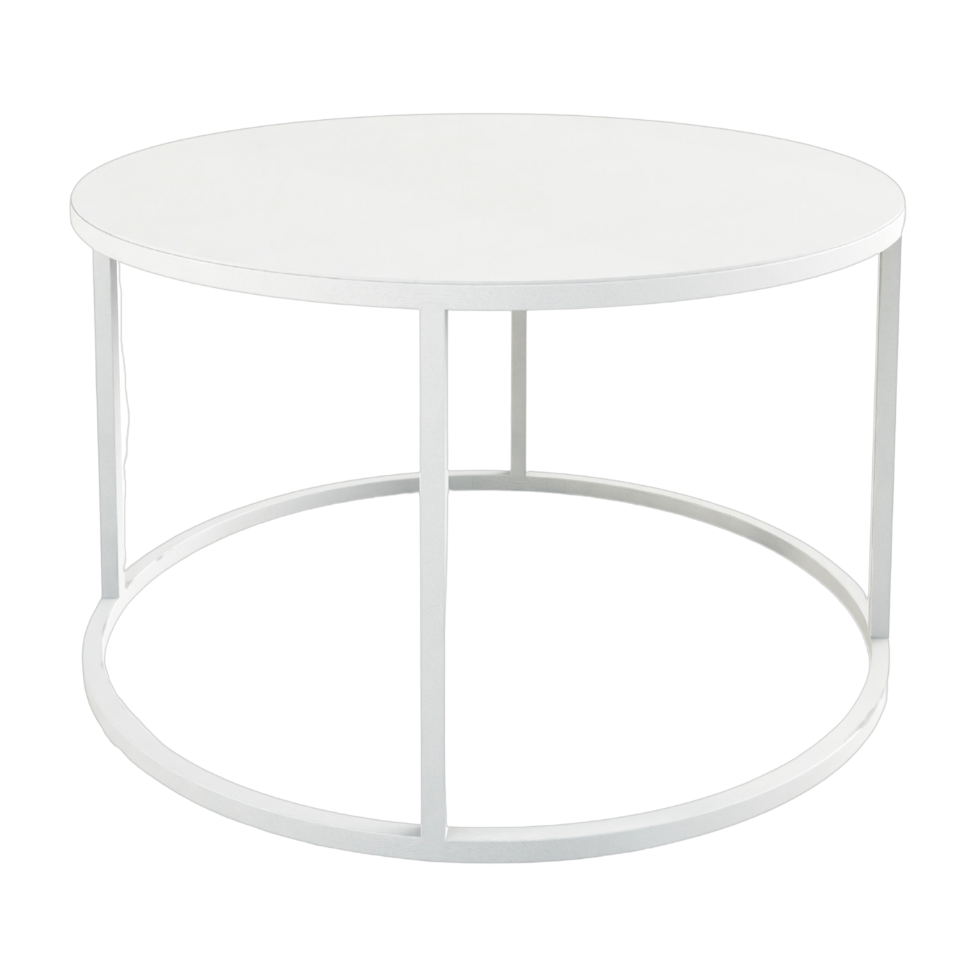 Table basse en acier blanc 80x45cm Vesina X - Metallbude