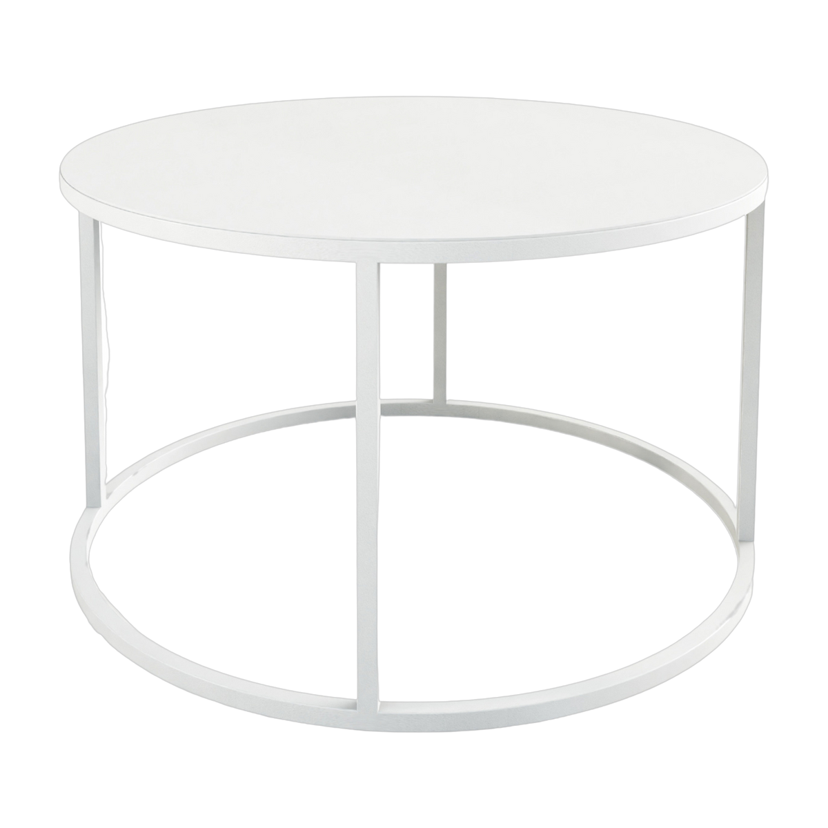 Table basse en acier blanc 60x45cm Vesina X - Metallbude