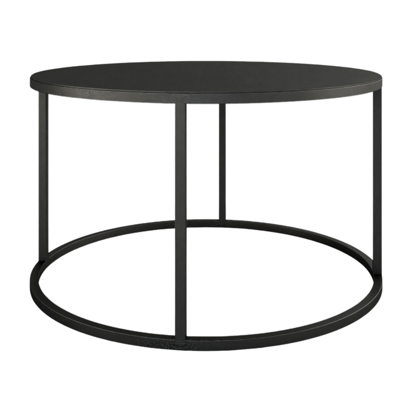 Mesa de centro de acero negro 80x45cm Vesina X - Metallbude