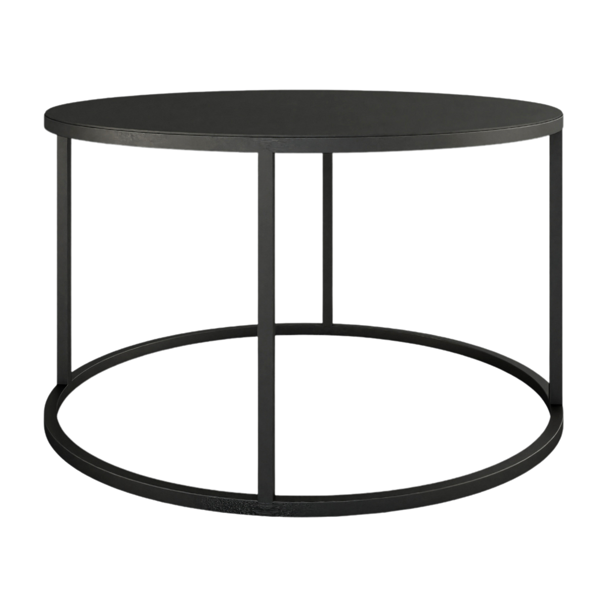 Table basse en acier noir 60x45cm Vesina X - Metallbude