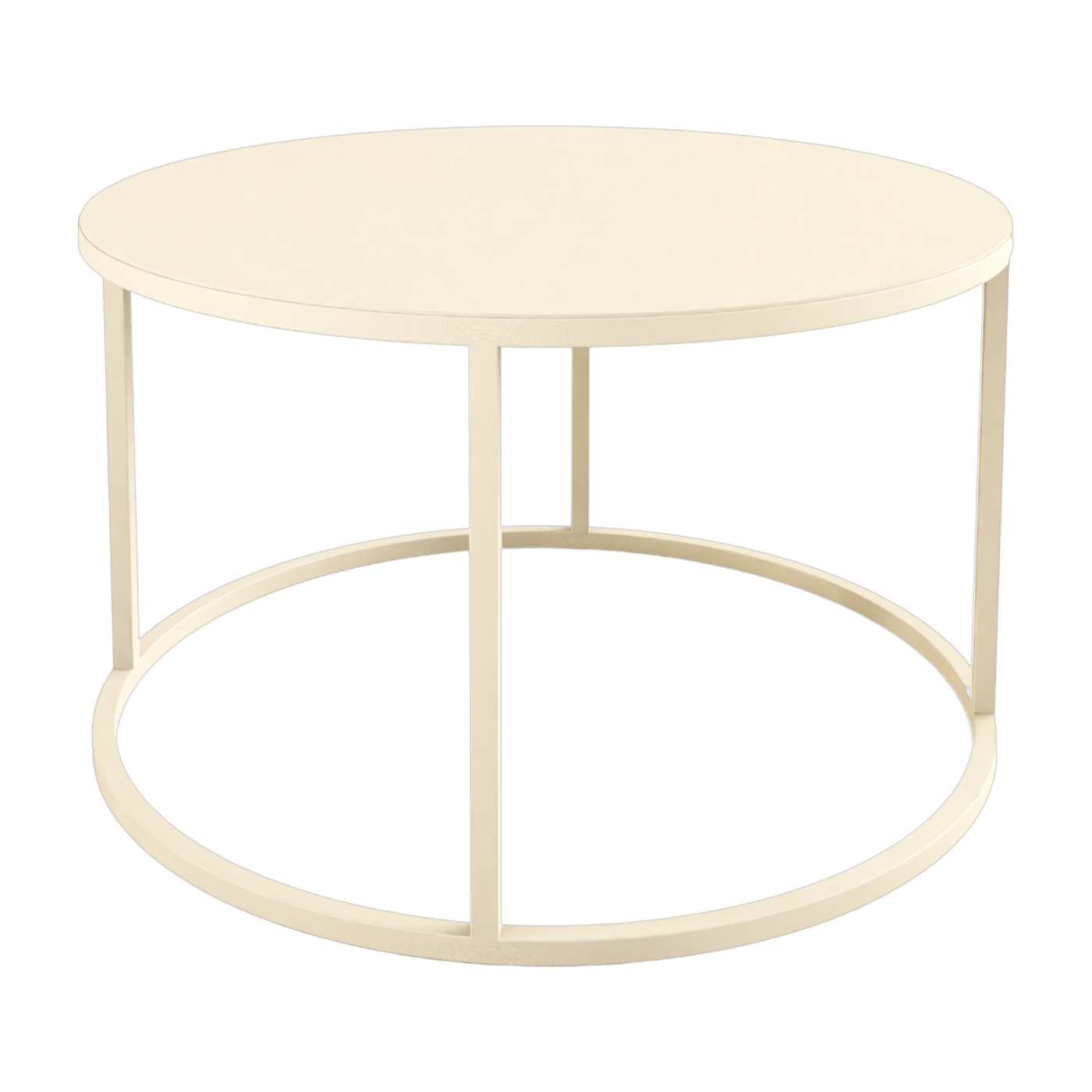 Table basse en acier beige cashew 60x45cm Vesina X - Metallbude