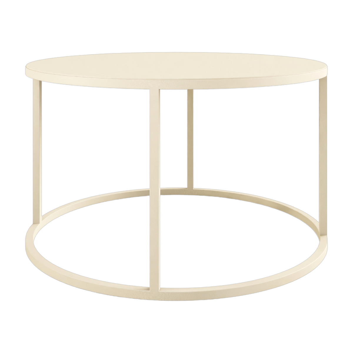 Table basse en acier beige cashew 80x35cm Vesina X - Metallbude