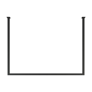 Appendiabiti quadrato in acciaio nero 80x100cm Rubi - Metallbude