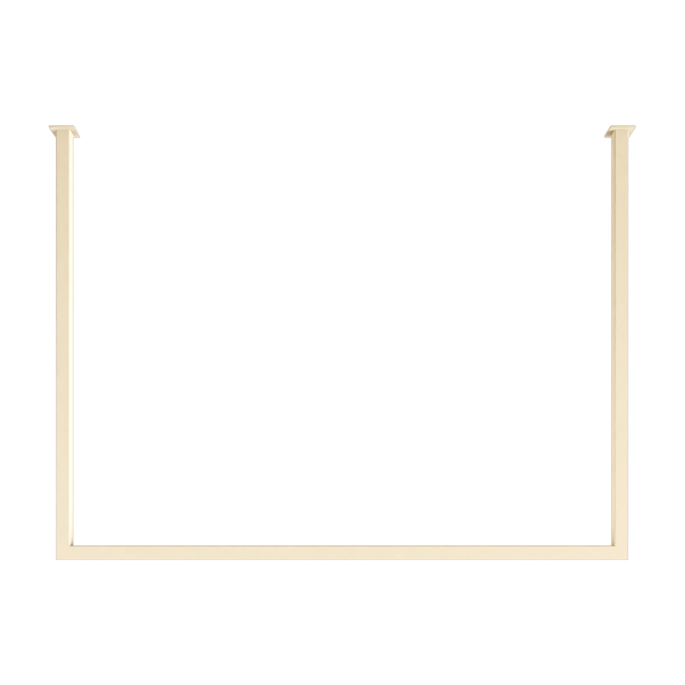 Rail à vêtements carré en acier beige cashew 80x60cm Rubi - Metallbude