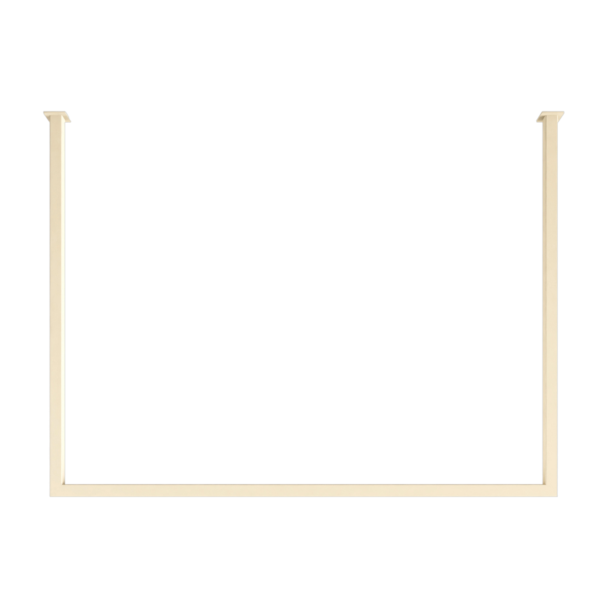 Rail à vêtements carré en acier beige cashew 60x80cm Rubi - Metallbude