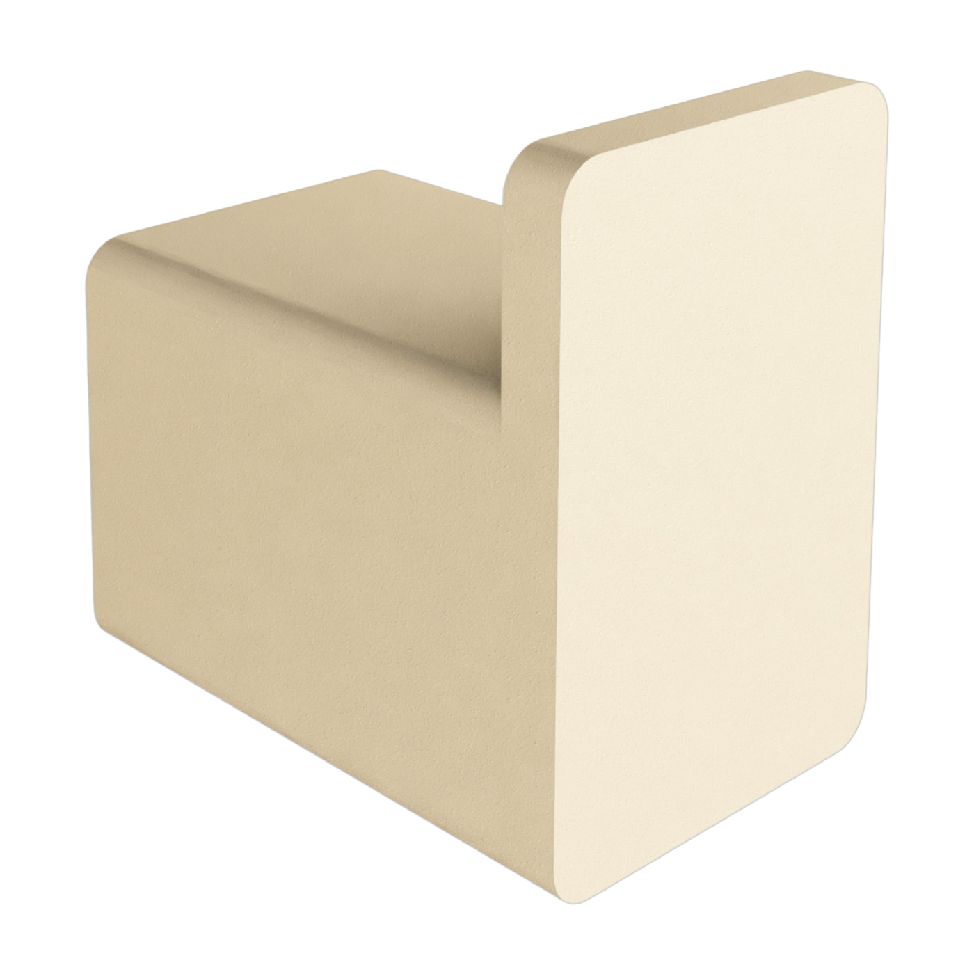 3 ganci appendiabiti quadrati in acciaio beige anacardio 3cm Palo - Metallbude