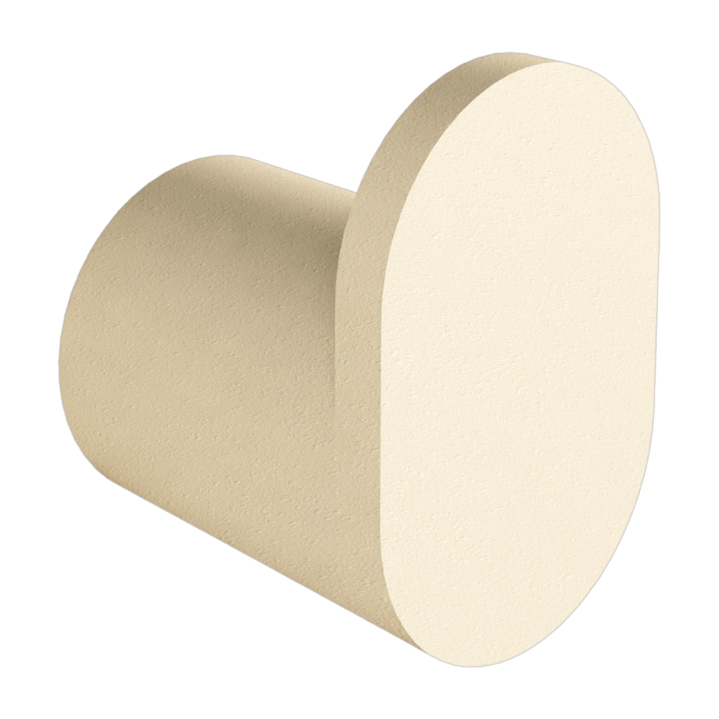 6 ganci appendiabiti rotondi in acciaio beige anacardio 3cm Palo - Metallbude