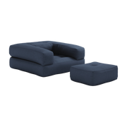 Sillón puf de algodón marino 95x90x50cm Cube sillón - Karup