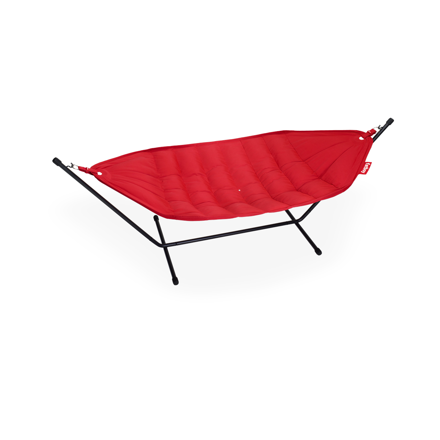 Hamaca de acero negro con tejido rojo 270x138x110cm Headdemock Superb - Fatboy