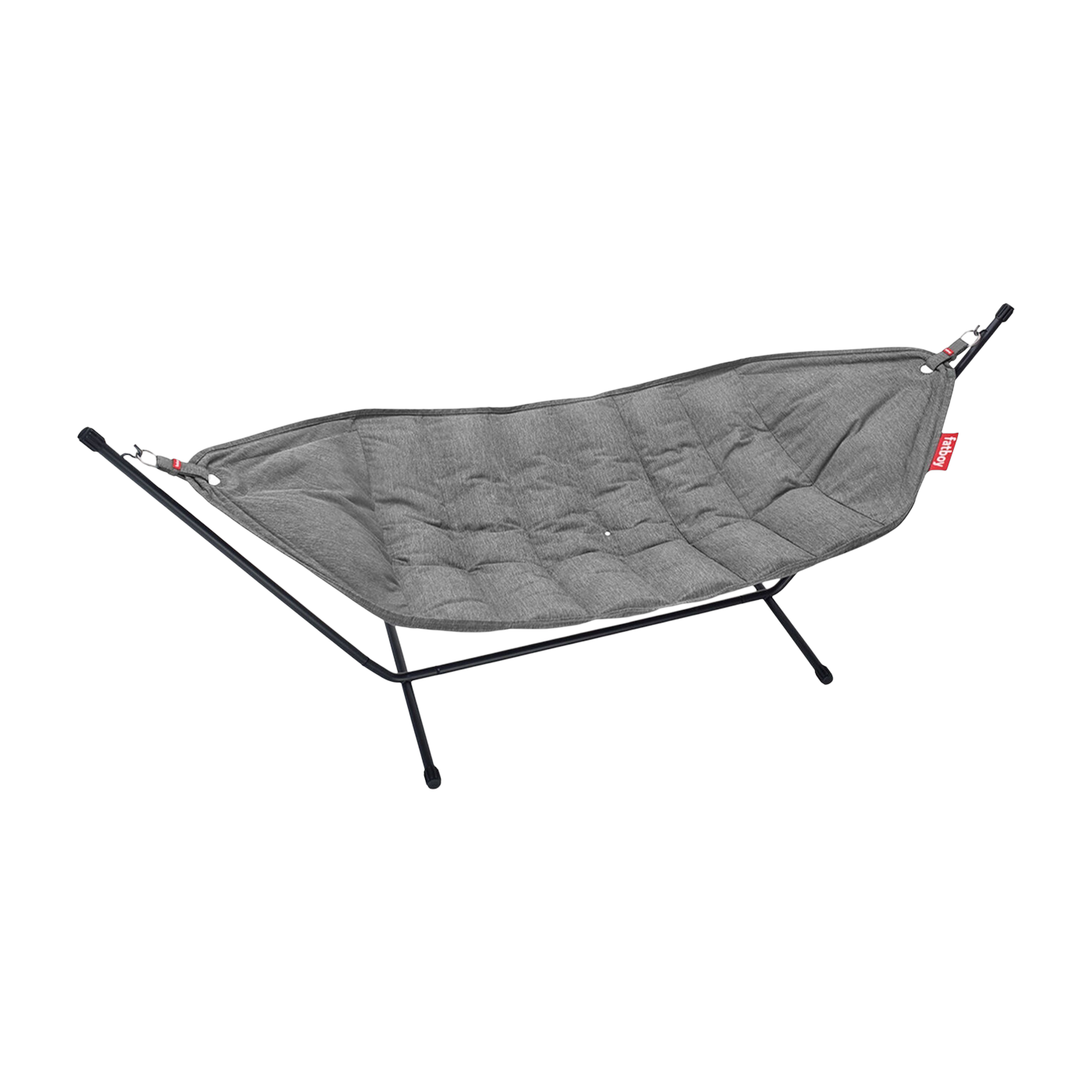 Hamac en acier noir et tissu gris pierre 270x138x110cm Headdemock Superb - Fatboy
