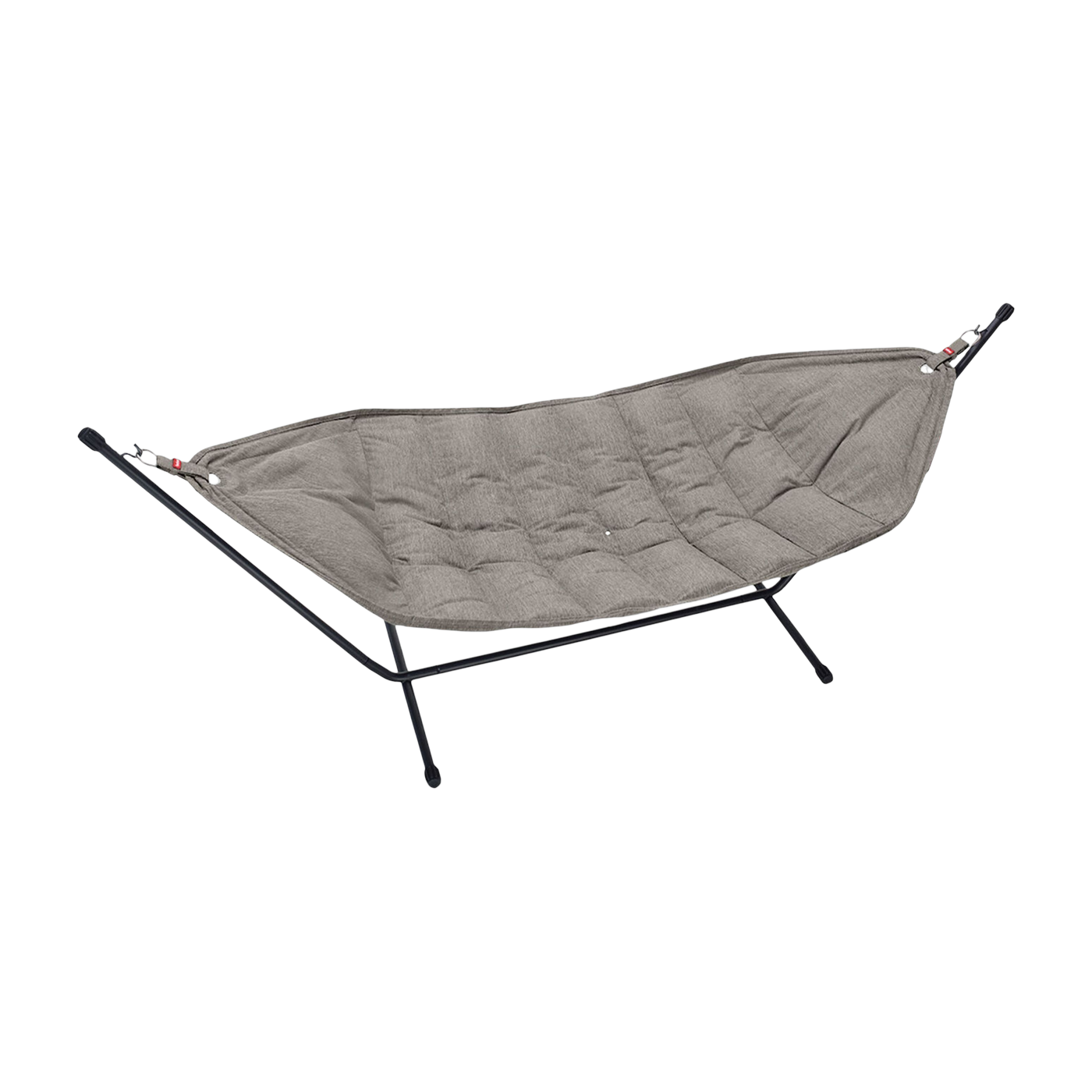Hamaca de acero negro y tejido gris topo 270x138x110cm Headdemock Superb - Fatboy