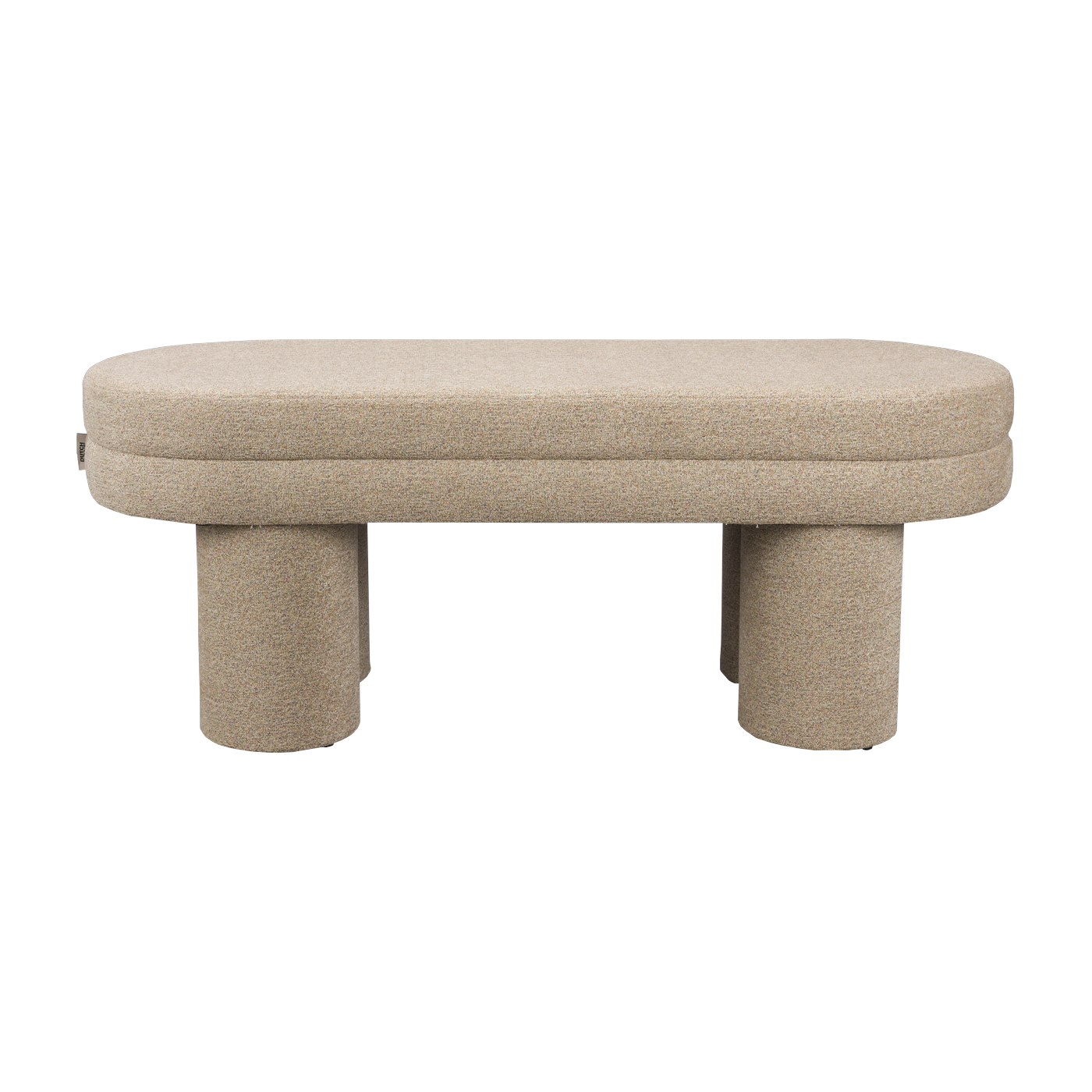 Beige fabric bench 110x40x42cm Fern - Dutchbone