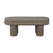 Black fabric bench 110x40x42cm Fern - Dutchbone