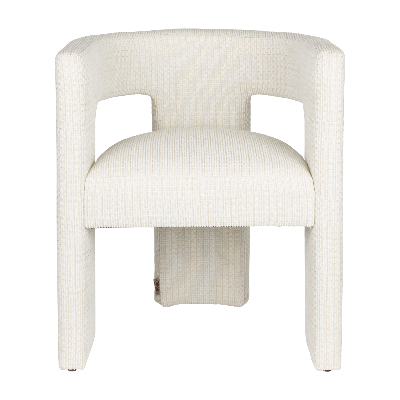 Poltrona Medina con braccioli in tessuto bianco sporco - Dutchbone
