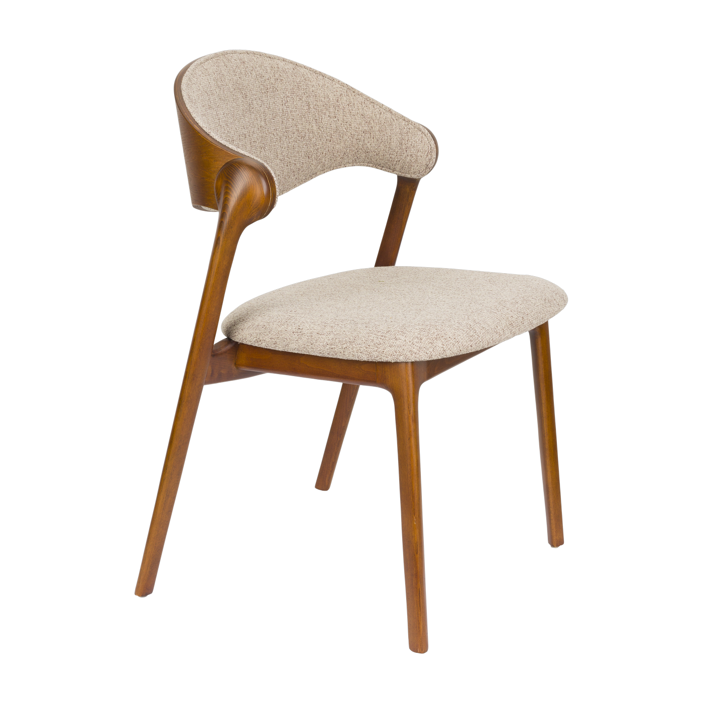Babington beige fabric and wood chair - Dutchbone