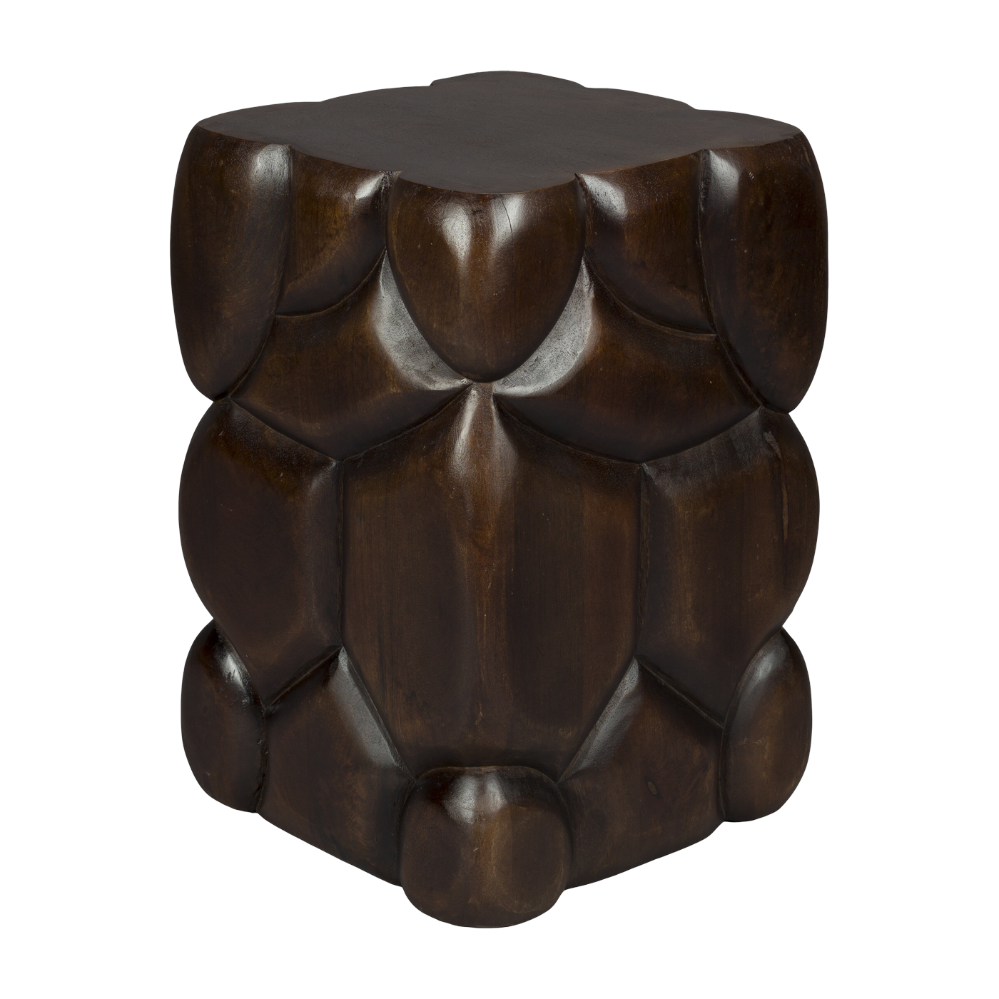 Hocker aus Mangoholz Finish Walnuss 30x30x45cm Brooklyn -. Dutchbone