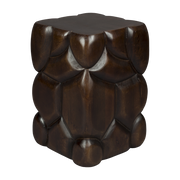 Mango wood stool with walnut finish 30x30x45cm Brooklyn - Dutchbone
