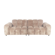 Hackman 3-seater beige velvet sofa - Dutchbone