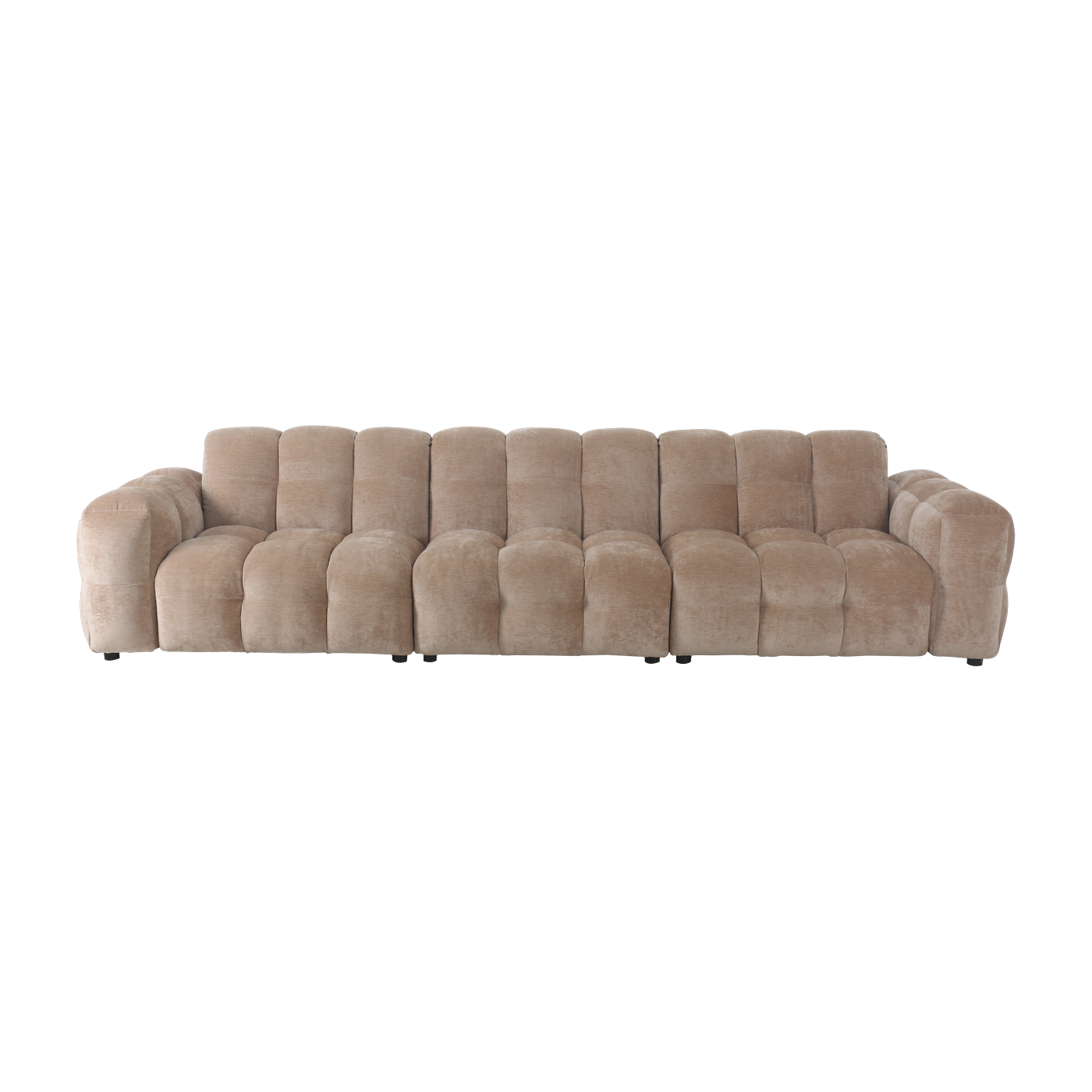 Hackman 4, 5-Sitzer-Sofa aus beigem Samt -. Dutchbone