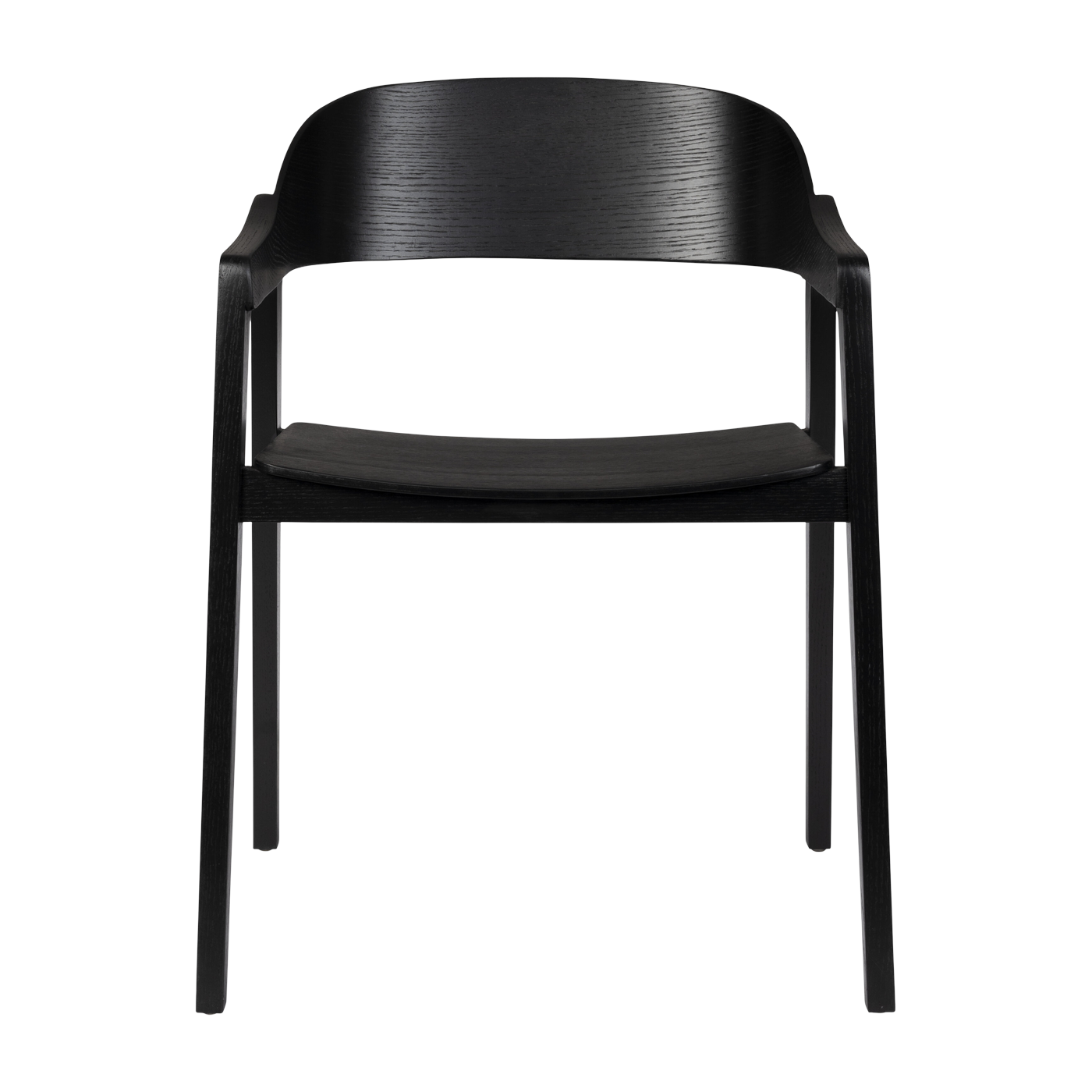 Sedia Westlake con braccioli in rovere nero Dutchbone