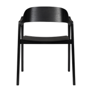 Sedia Westlake con braccioli in rovere nero Dutchbone
