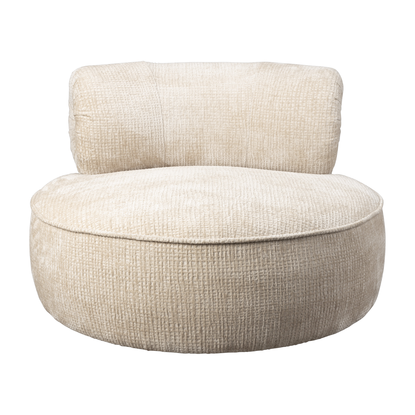 Sillón de terciopelo beige Tilbury - Dutchbone