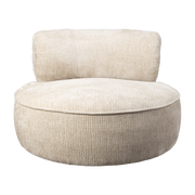 Fauteuil en velours beige Tilbury - Dutchbone